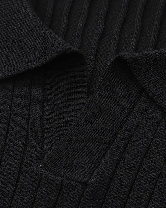 Premium Geripptes Polo – Texturierte Eleganz