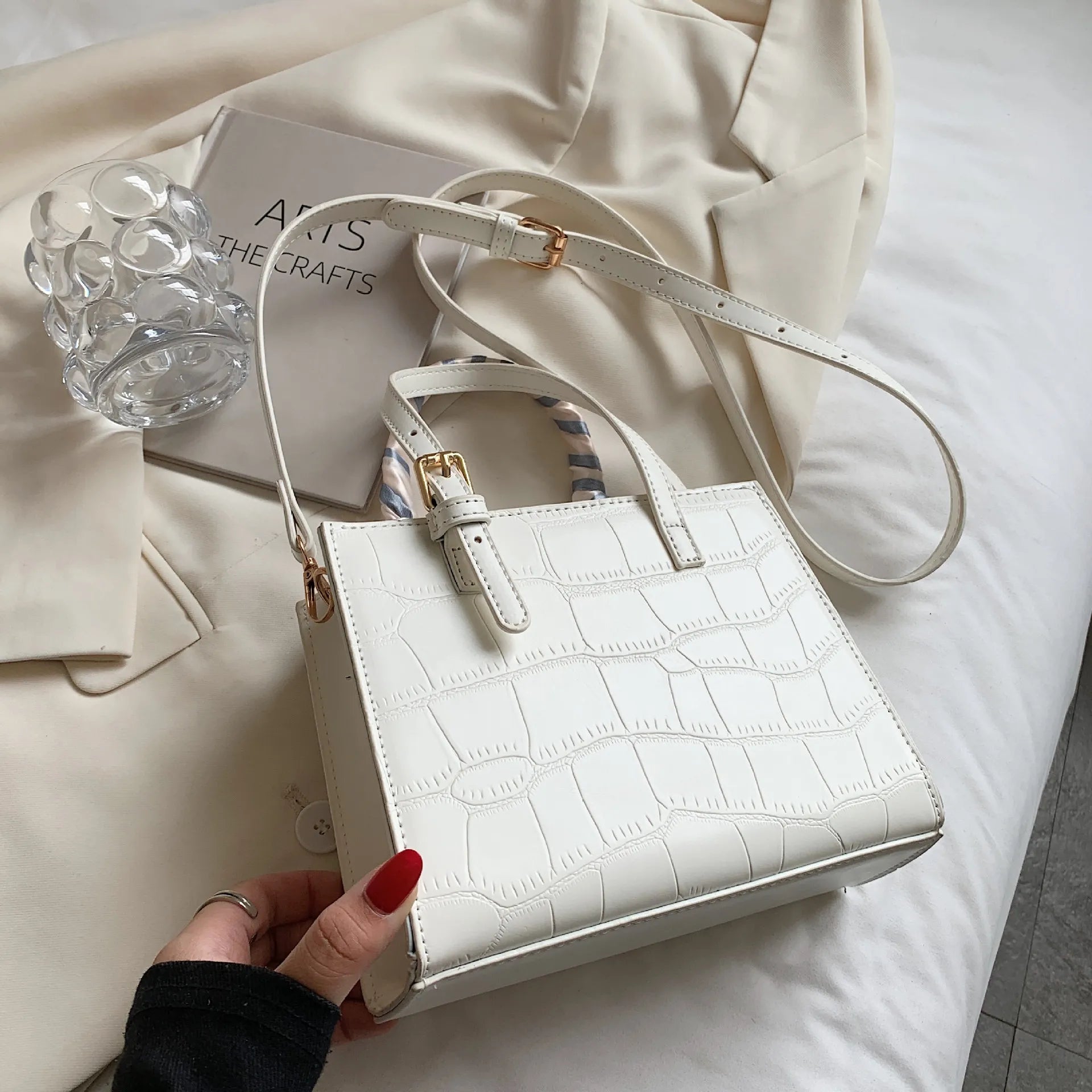 Hahnentritt Weekender Tasche – Old-Money Reise-Stil