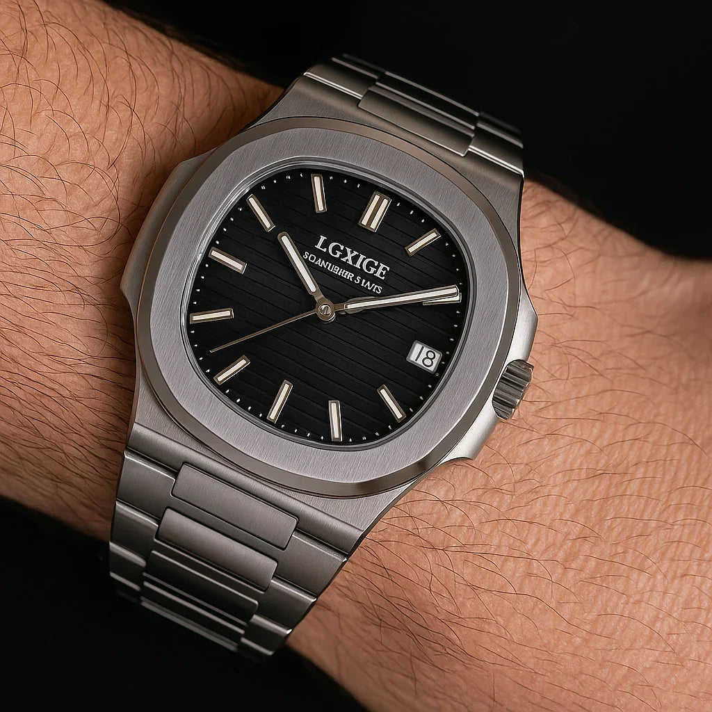 Black Royal Uhr – Edelstahl, Old-Money Stil